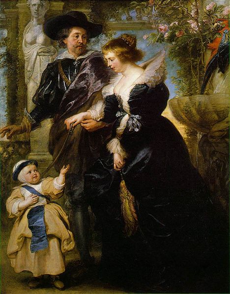 Rubens his wife Helena Fourment  and their son Peter Paul